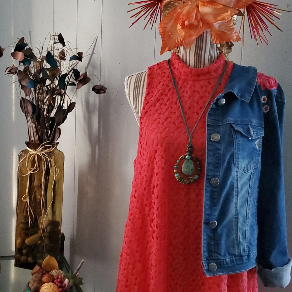 Versitle Women's A-Line Dress with Lace De…